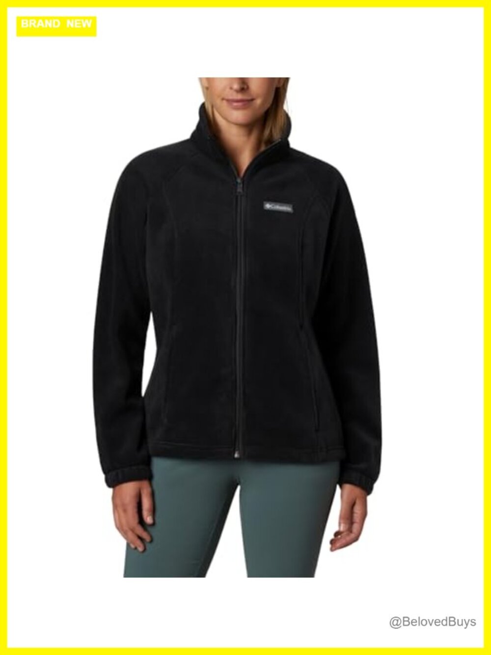 Women's fleece full zip jacket soft long sleeve winter